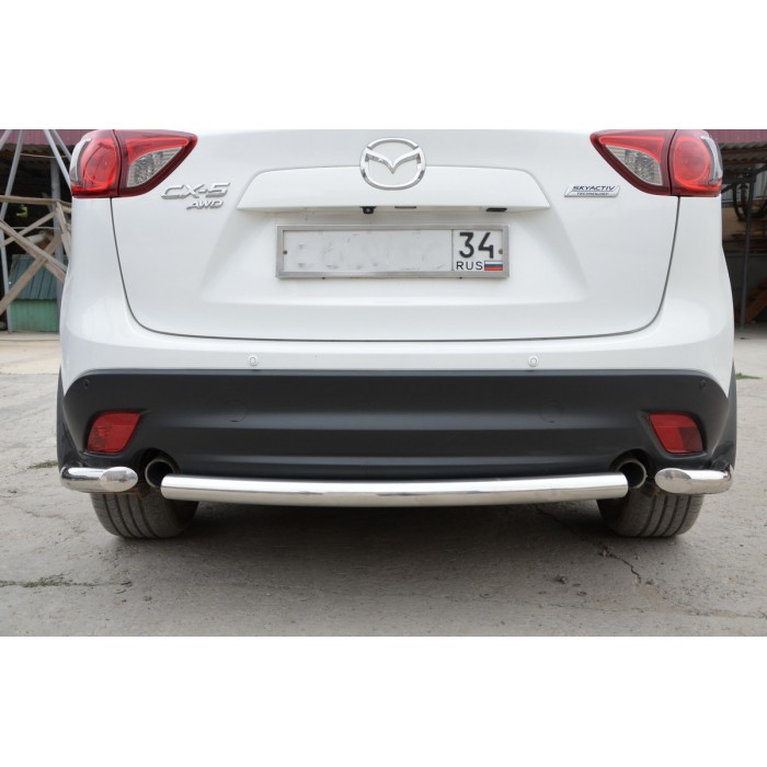 Защита заднего бампера 60 мм для Mazda CX-5 2015-2017