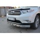 Защита передняя двойная с декором 53-53 мм для Toyota Highlander 2014-2016