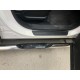 Пороги труба с проступью 76 мм для Hyundai Santa Fe 2012-2015