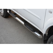 Пороги труба с проступью 76 мм для Mitsubishi Pajero Sport 2008-2016