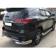 Защита задняя двойные уголки 76-42 мм для Toyota Fortuner TRD  2017-2020