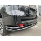 Защита заднего бампера с уголками с покрытием раптор 76-42 мм для Toyota Land Cruiser Prado 150 2013-2017