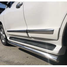 Защита штатных порогов 76 мм для Toyota Land Cruiser 200 TRD 2019-2021