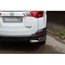 Защита задняя двойные уголки 60-42 мм для Toyota RAV4 2013-2015