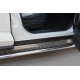 Пороги с площадкой алюминиевый лист 53 мм для Lexus NX 2017-2021