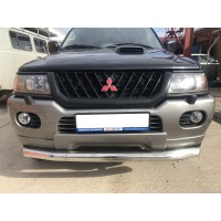 Защита переднего бампера 76 мм для Mitsubishi Pajero Sport 1998-2007