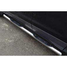 Пороги труба с проступью 76 мм для Ford Kuga 2011-2013