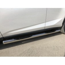 Пороги труба с проступью 76 мм для Lexus NX 2017-2021