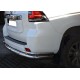 Защита заднего бампера с уголками 76-42 мм для Toyota Land Cruiser Prado 150 2009-2013