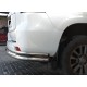 Защита заднего бампера с уголками 76-42 мм для Toyota Land Cruiser Prado 150 2017-2020