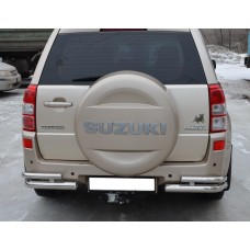 Защита задняя двойные уголки 60-42 мм для Suzuki Grand Vitara 2012-2015