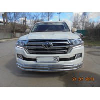 Защита передняя тройная 60-60-42 мм для Toyota Land Cruiser 200 2015-2021