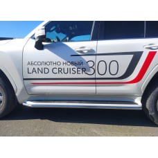 Защита штатных порогов 42 мм для Land Cruiser 300 GR Sport 2021-2023
