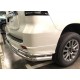 Защита заднего бампера с уголками 76-42 мм для Toyota Land Cruiser Prado 150 Style 2017-2020