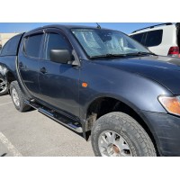 Пороги труба с проступью 76 мм для Mitsubishi L200 2015-2019