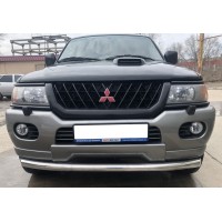 Защита переднего бампера 60 мм для Mitsubishi Pajero Sport 1998-2007