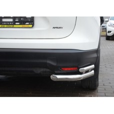 Защита задняя двойные уголки 60-42 мм для Nissan Qashqai 2015-2023