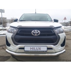 Защита переднего бампера 76 мм для Toyota Hilux 2020-2023