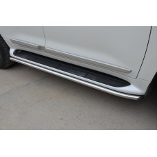 Защита штатных порогов сбоку 42 мм для Toyota Land Cruiser 200 2015-2021