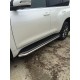 Защита штатных порогов 60 мм для Toyota Land Cruiser Prado 150 2017-2020