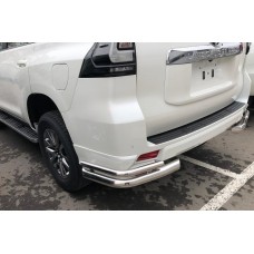 Защита задняя двойные уголки 76-42 мм для Toyota Land Cruiser Prado 150 Style 2017-2020