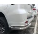 Защита задняя двойные уголки 76-42 мм для Toyota Land Cruiser Prado 150 Style 2017-2020