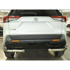 Защита задняя двойные уголки 60-42 мм для Toyota RAV4 2019-2023