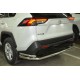 Защита заднего бампера с уголками 60-42 мм для Toyota RAV4 2019-2023