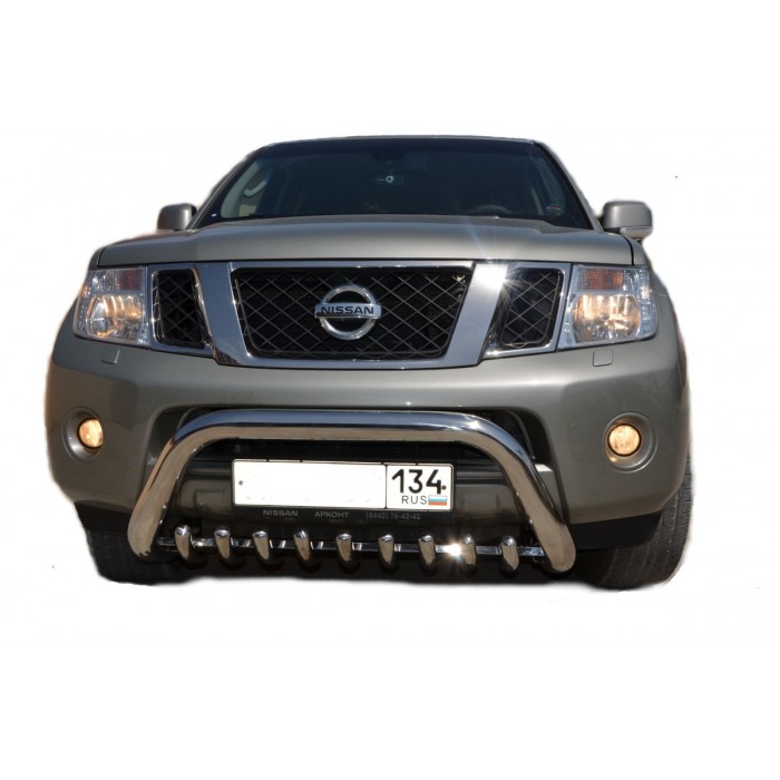 Кенгурятник с клыками 76-60-42 мм для Nissan Pathfinder 2010-2014