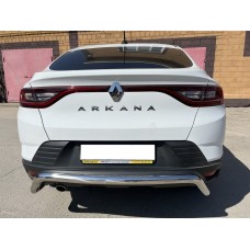 Защита заднего бампера скоба 60 мм для Renault Arkana 2019-2023