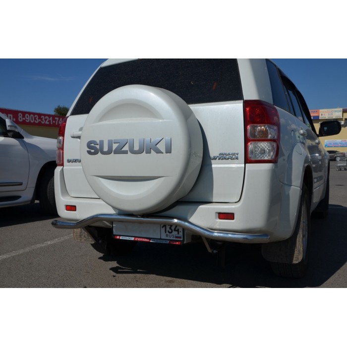 Защита заднего бампера волна 60 мм для Suzuki Grand Vitara 2012-2015