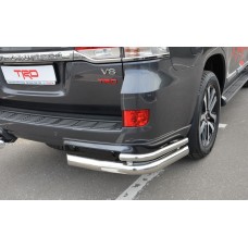 Защита задняя двойные уголки 76/42 мм для Toyota Land Cruiser 200 TRD 2019-2021