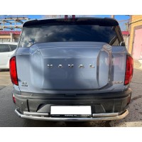 Защита заднего бампера двойная 60-42 мм для Haval H3 2024-2025