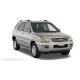 Пороги алюминиевые с нержавеющей площадкой для Kia Sportage 2004-2010