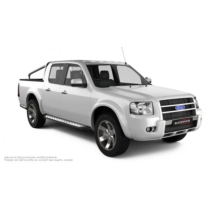 Пороги алюминиевые ОЕМ BMW-стиль для Ford Ranger 2006-2012