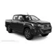 Пороги алюминиевые чёрные для Toyota Hilux 2020-2024