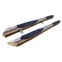 Пороги труба с накладками для Mitsubishi Pajero Sport 2008-2016