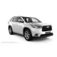Пороги алюминиевые в полоску для Toyota Highlander 2016-2019