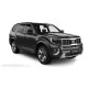 Пороги алюминиевые чёрные для Kia Mohave 2008-2020