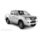 Пороги с площадкой нержавеющий лист с проступью для Toyota Hilux 2011-2015