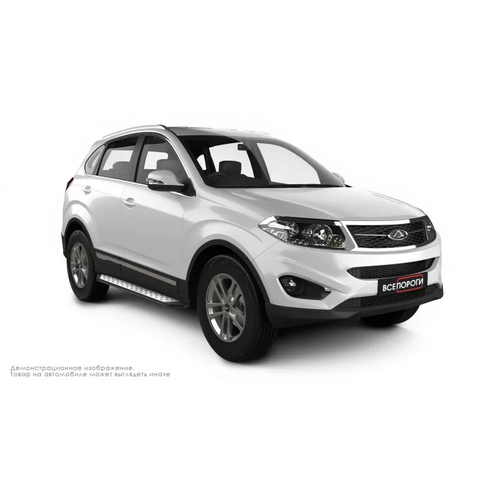 Пороги алюминиевые ОЕМ BMW-стиль для Chery Tiggo 5 2014-2016
