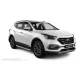 Пороги алюминиевые с нержавеющей площадкой для Hyundai Santa Fe 2015-2018