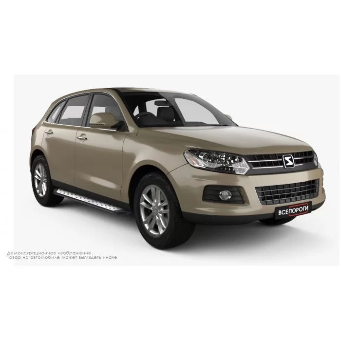 Пороги алюминиевые ОЕМ BMW-стиль для Zotye T600 2013-2021