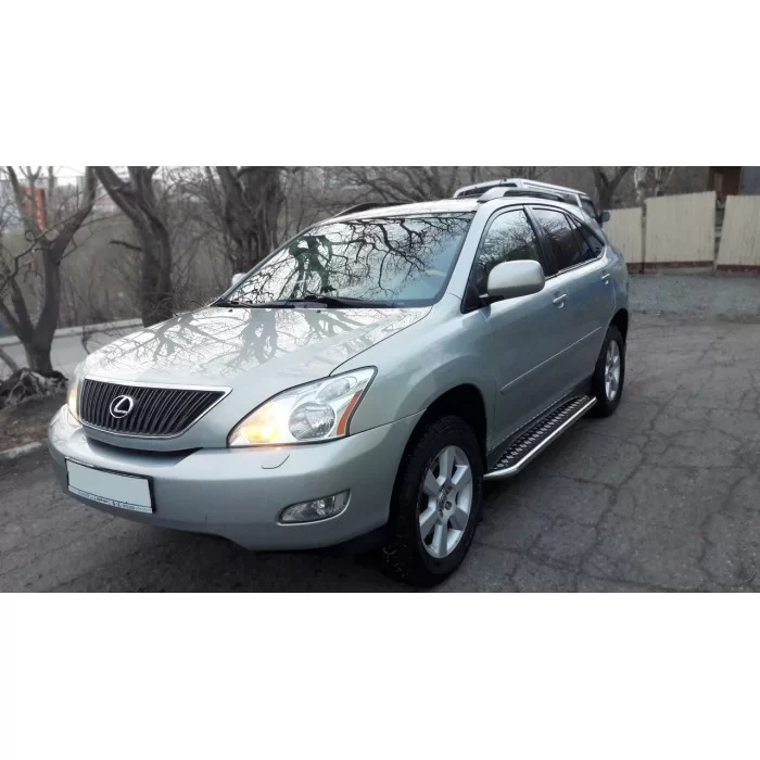Пороги с площадкой алюминиевый лист для Lexus RX-350/400h 2003-2008