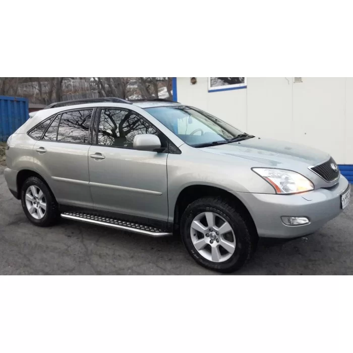 Пороги с площадкой алюминиевый лист для Lexus RX-350/400h 2003-2008