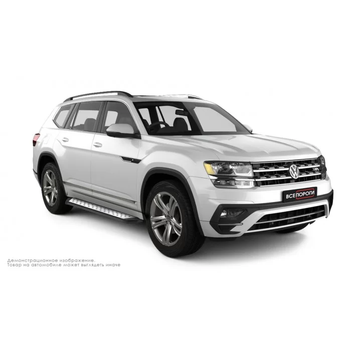 Пороги алюминиевые ОЕМ BMW-стиль для Volkswagen Teramont 2018-2024