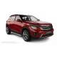 Пороги алюминиевые с нержавеющей площадкой для Kia Seltos 2020-2024