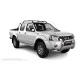 Пороги алюминиевые с нержавеющей площадкой для Nissan NP300 2008-2014