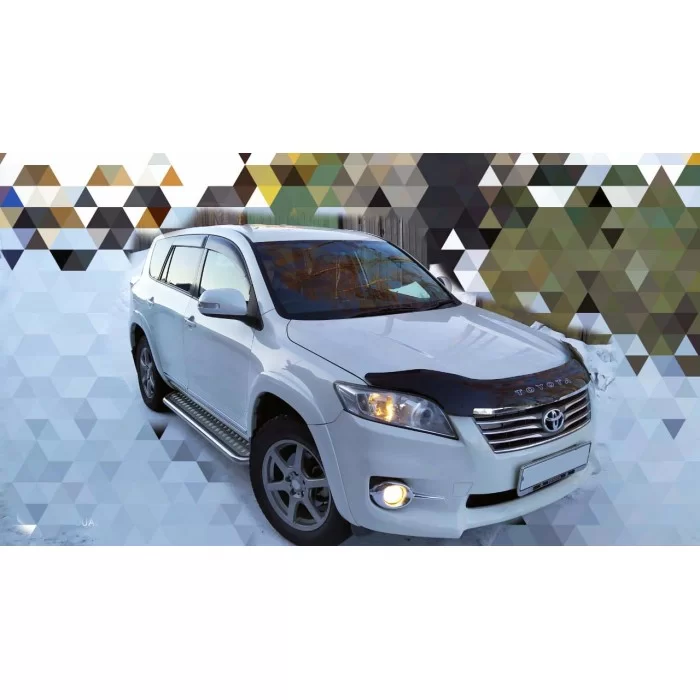 Пороги с площадкой алюминиевый лист для Toyota RAV4 2010-2013