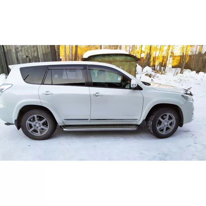 Пороги с площадкой алюминиевый лист для Toyota RAV4 2010-2013